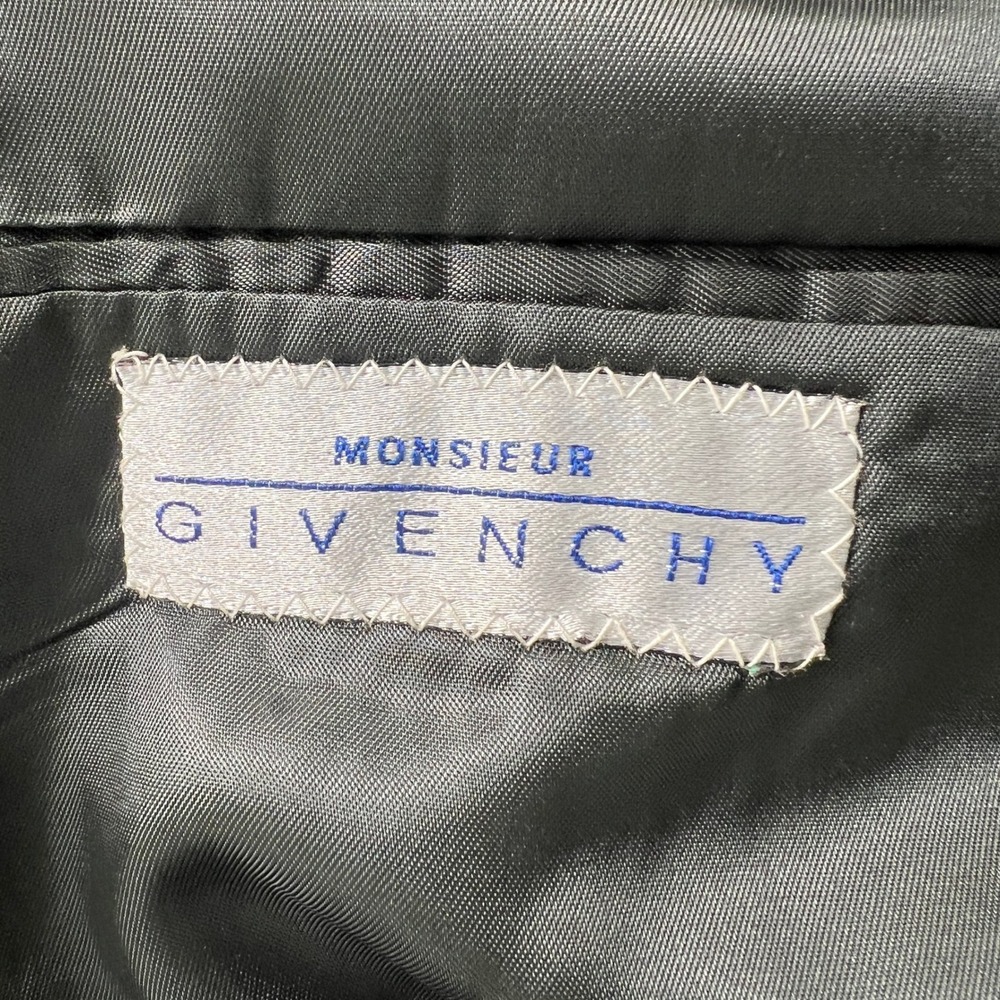 Vtg. Givenchy Monsieur Men's Houndstooth Blazer 40R‎ Wool Sport Coat Vintage USA - Picture 3 of 12